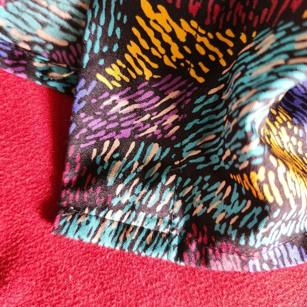Worthington Vintage 80s Abstract Blouse Womens 18W Button Down Shoulder Pads - Picture 11 of 11